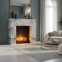Fluted Marble fireplace in Milas Lilac - Image 2
