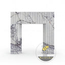 Fluted Marble fireplace in Milas Lilac - Image 3