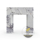 Fluted Marble fireplace in Milas Lilac - Image 3