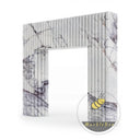 Fluted Marble fireplace in Milas Lilac - Image 4