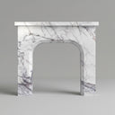White marble fireplace mantel in Milas Lilac - Image 1