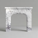 White marble fireplace mantel in Milas Lilac - Image 1