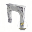 White marble fireplace mantel in Milas Lilac - Image 4