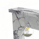 White marble fireplace mantel in Milas Lilac - Image 5