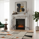 Marble fire place in Milas Lilac - Image 2