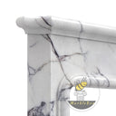 Marble fireplace mantel for sale in Milas Lilac - Image 5