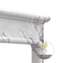 Marble fireplace mantel for sale in Milas Lilac - Image 6