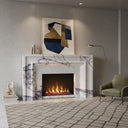 Eletric marble fireplace in Milas Lilac - Image 2