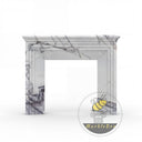 Marble fireplace surround in Milas Lilac - Image 3
