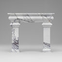 Unique design marble fireplace in Milas Lilac - Image 1