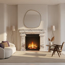 Unique design marble fireplace in Milas Lilac - Image 2
