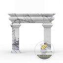 Unique design marble fireplace in Milas Lilac - Image 3