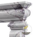 Unique design marble fireplace in Milas Lilac - Image 6