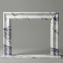 Modern marble fireplace in Milas Lilac - Image 1