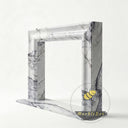 Modern marble fireplace in Milas Lilac - Image 4