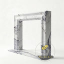 Modern marble fireplace in Milas Lilac - Image 4