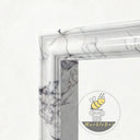 Modern marble fireplace in Milas Lilac - Image 5