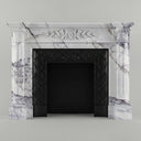 Custom marble fireplace in Milas Lilac - Image 1