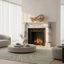 Custom marble fireplace in Milas Lilac - Image 2