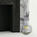 Custom marble fireplace in Milas Lilac - Image 7