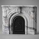 Carved marble fireplace surround in Milas Lilac - Image 1