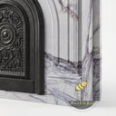 Carved marble fireplace surround in Milas Lilac - Image 7