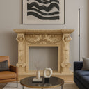 Honed Marble Fireplace Surround Antique Style