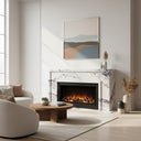 Electric marble fireplace in Milas Lilac - Image 2