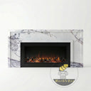 Electric marble fireplace in Milas Lilac - Image 3