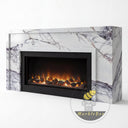 Electric marble fireplace in Milas Lilac - Image 4