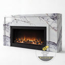 Electric marble fireplace in Milas Lilac - Image 4