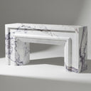Marble fireplace hearth in Milas Lilac - Image 1
