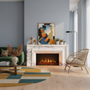 Marble fireplace hearth in Milas Lilac - Image 2