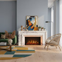 Marble fireplace hearth in Milas Lilac - Image 2