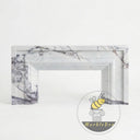 Marble fireplace hearth in Milas Lilac - Image 3