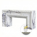 Marble fireplace hearth in Milas Lilac - Image 4