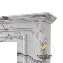 White marble electric fireplace in Milas Lilac - Image 6