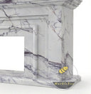 White marble electric fireplace in Milas Lilac - Image 7