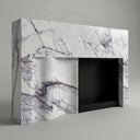 Electric fireplace with marble surround in Milas Lilac - Image 1