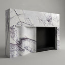 Electric fireplace with marble surround in Milas Lilac - Image 1