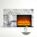Electric fireplace with marble surround in Milas Lilac - Image 3