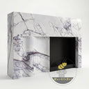 Electric fireplace with marble surround in Milas Lilac - Image 4