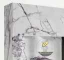 Electric fireplace with marble surround in Milas Lilac - Image 5