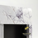 Electric fireplace with marble surround in Milas Lilac - Image 6