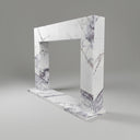 Marble around fireplace in Milas Lilac - Image 1