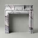 Marble fireplace mantel for sale in Milas Lilac - Image 1