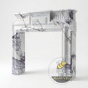 Marble fireplace mantel for sale in Milas Lilac - Image 4