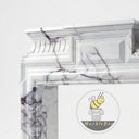 Marble fireplace mantel for sale in Milas Lilac - Image 6