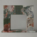 Fluted Marble fireplace surround in Four season green - Image 1