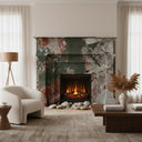 marble fire surround in Four season green - Image 2